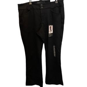 Torrid Plus Size 18 Black Slim Boot Trouser luxe Ponte Mid-Rise Pant